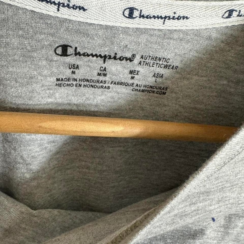 Champion grey long sleeve shirt with logo Size M #champion - Picture 3 of 6